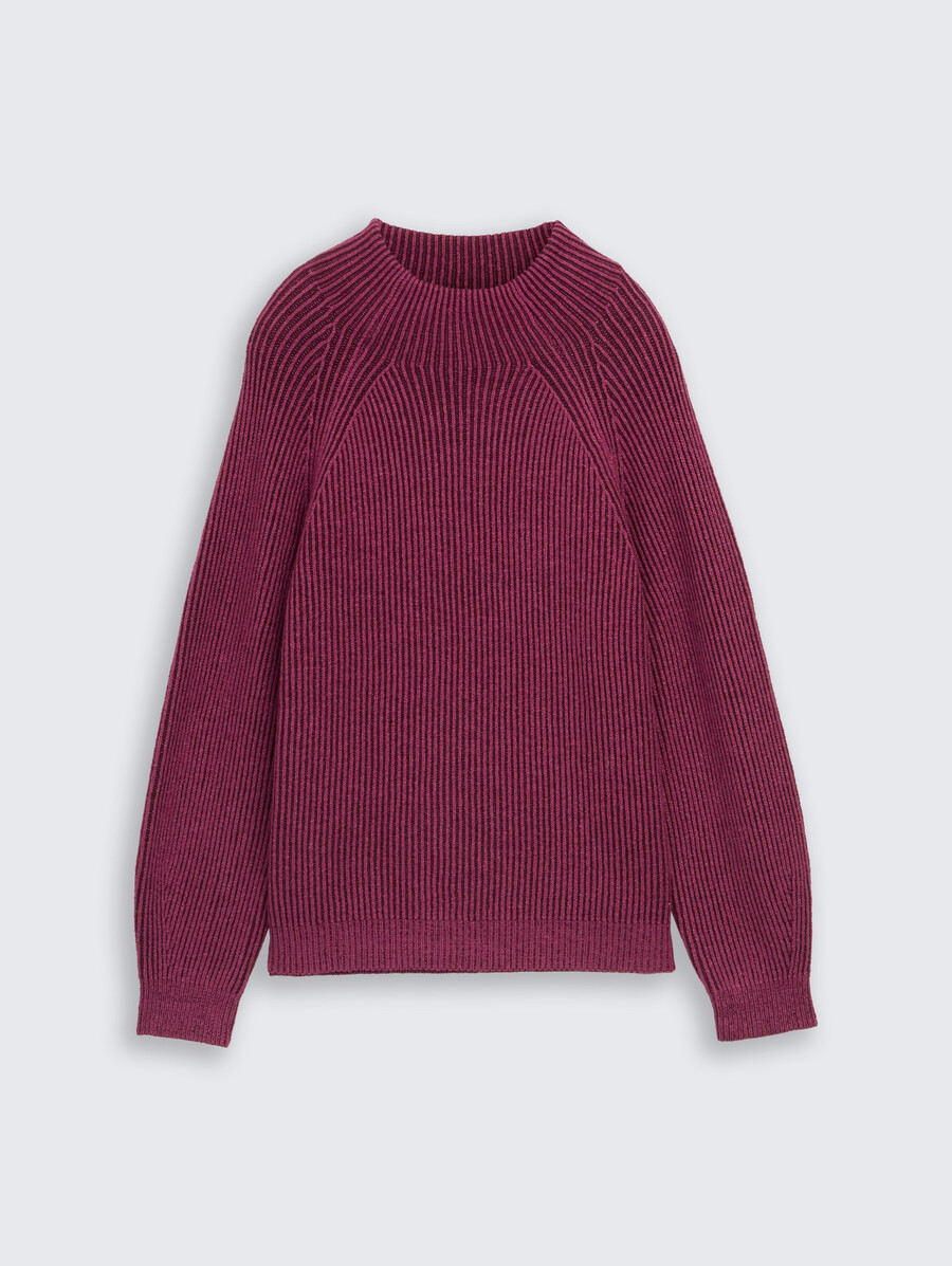 jersey de punto holgado con cuello alto