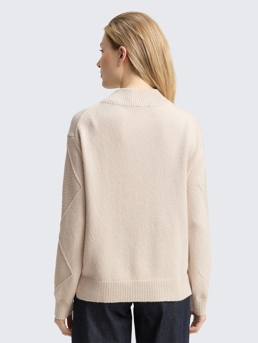 jersey de punto holgado con cuello alto