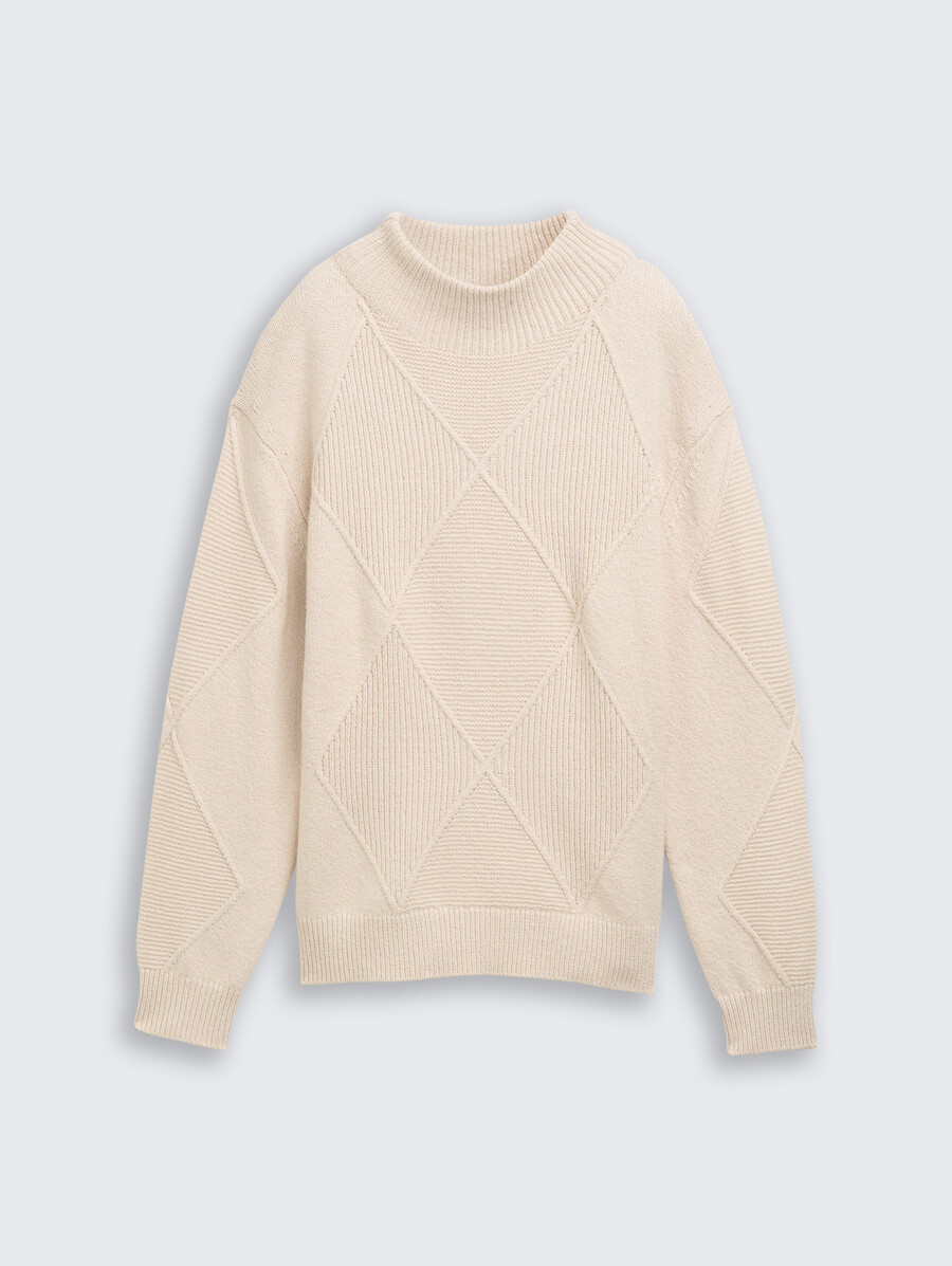 jersey de punto holgado con cuello alto