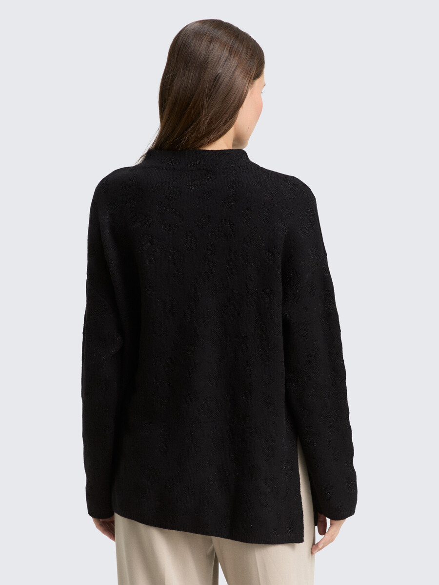 jersey de punto oversize con efecto brillo