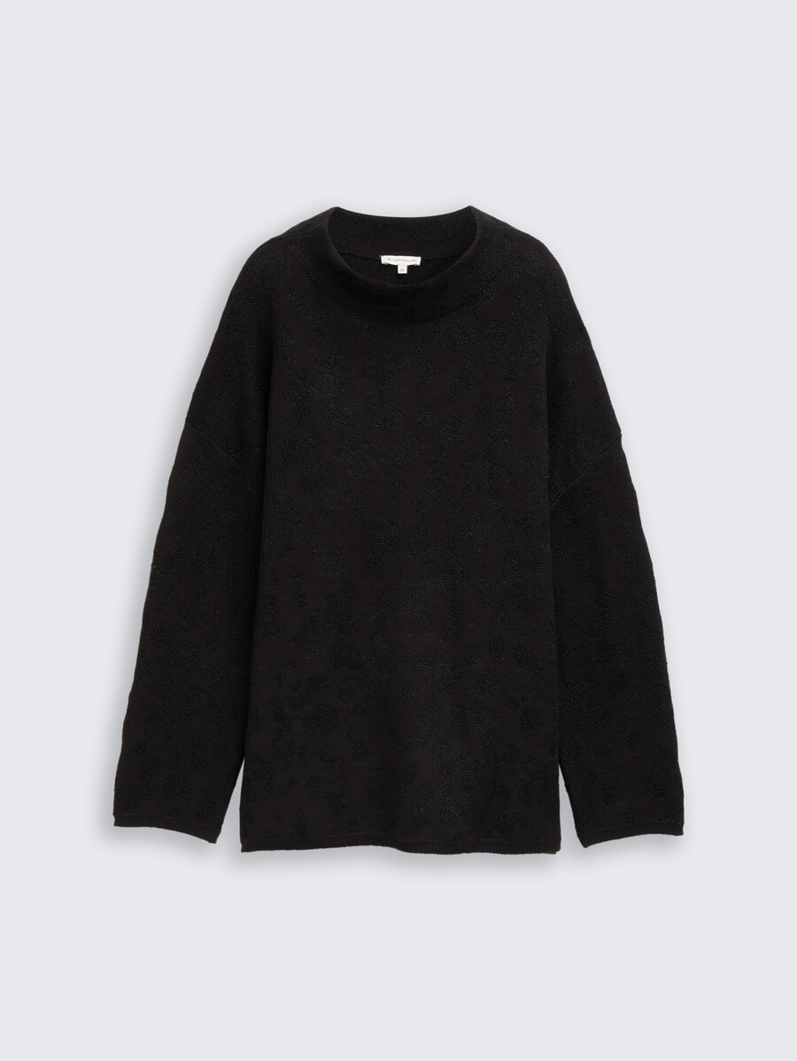 jersey de punto oversize con efecto brillo