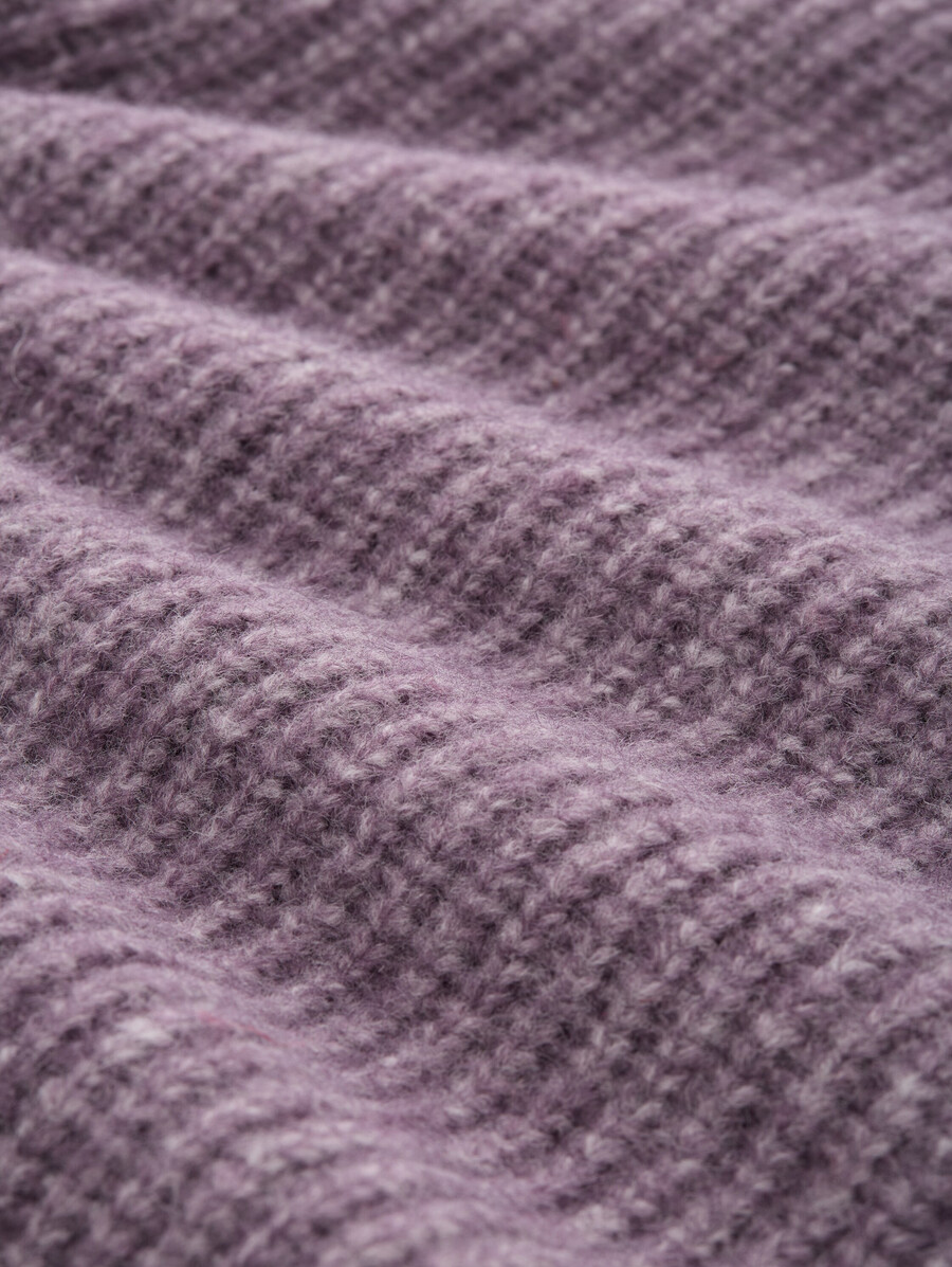 jersey de punto de corte relajado con cuello alto