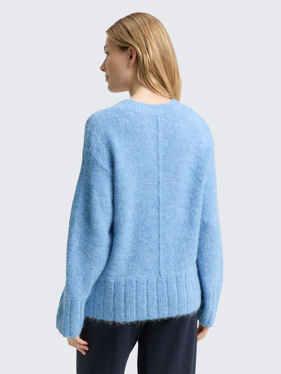 jersey de punto de gran tamaño con contenido de lana