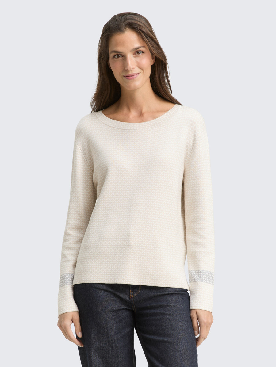 jersey holgado de punto jacquard