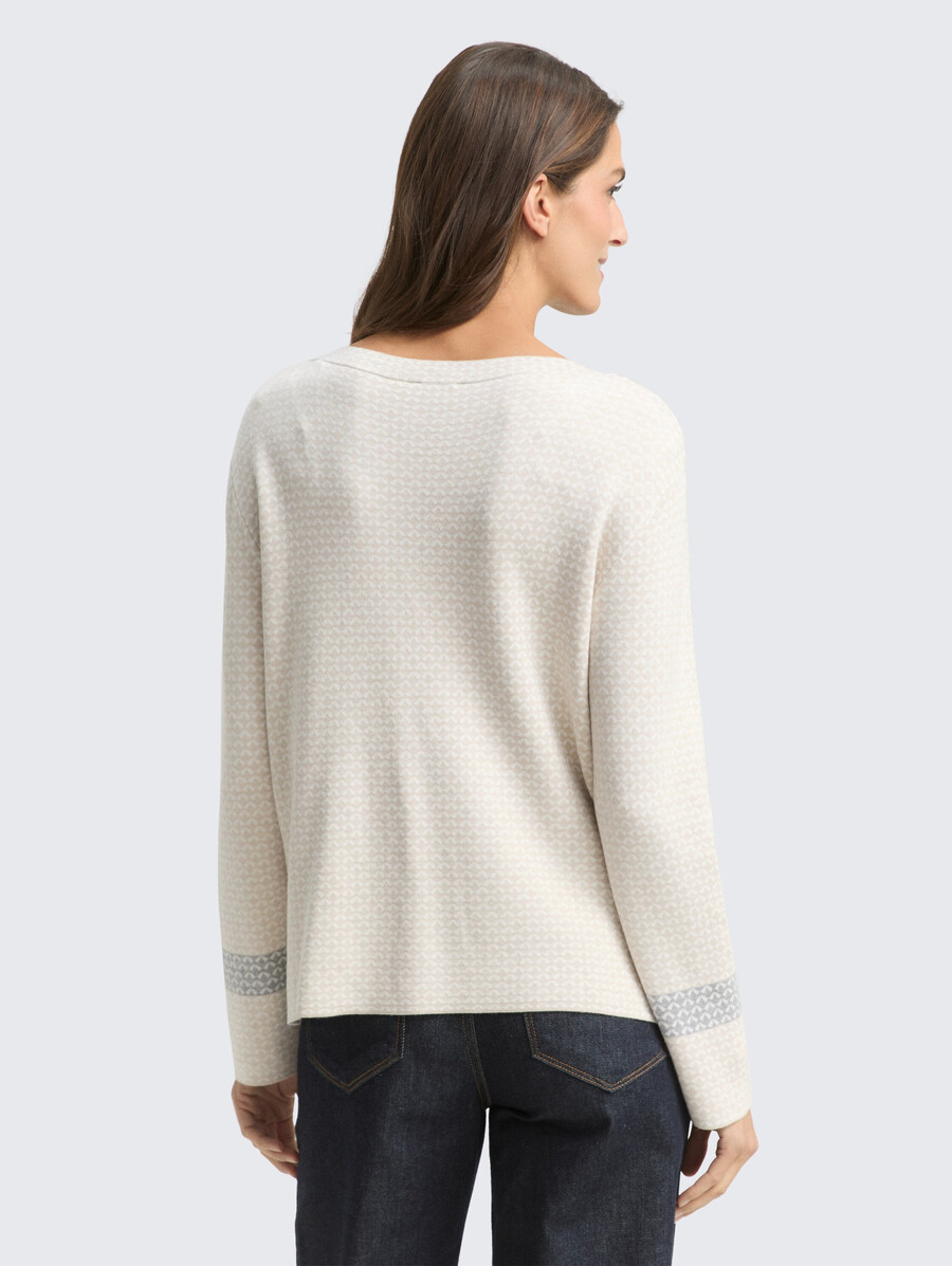 jersey holgado de punto jacquard