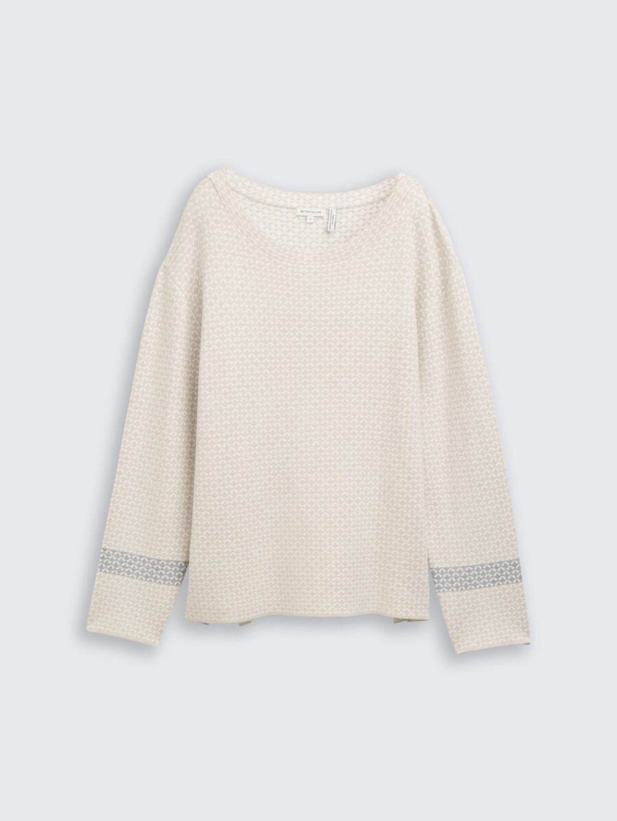 jersey holgado de punto jacquard