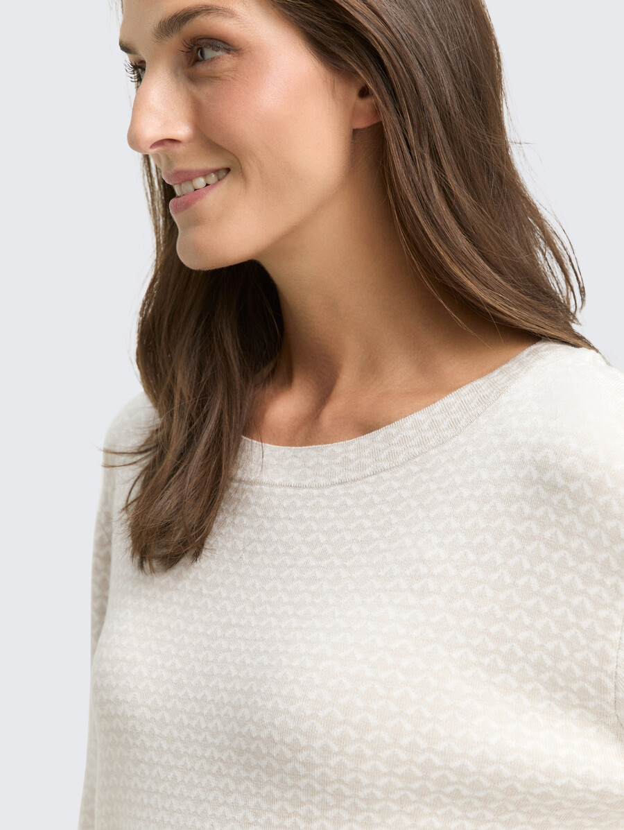 jersey holgado de punto jacquard