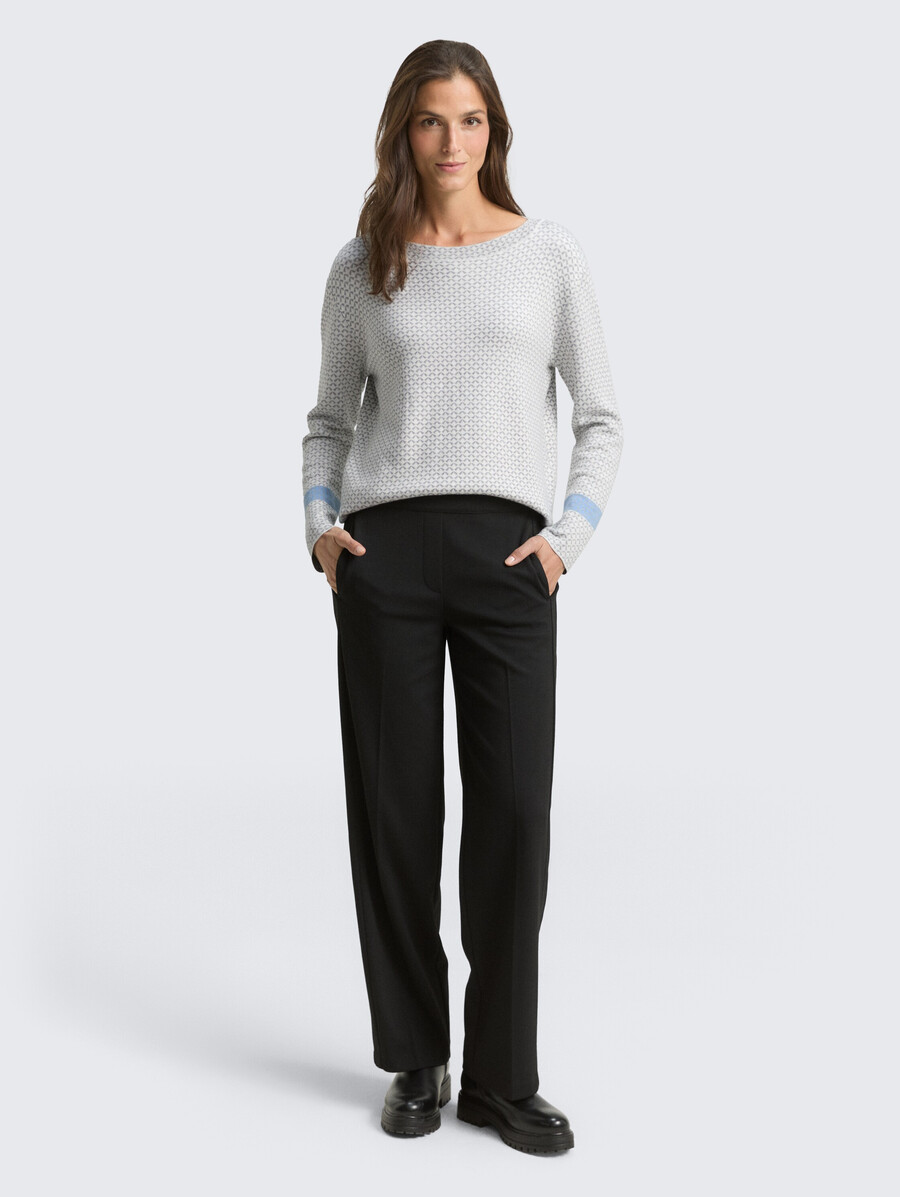 jersey holgado de punto jacquard