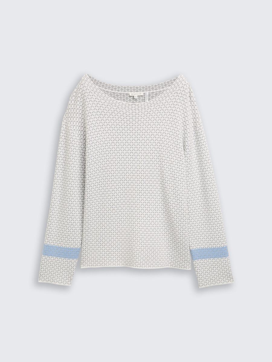 jersey holgado de punto jacquard