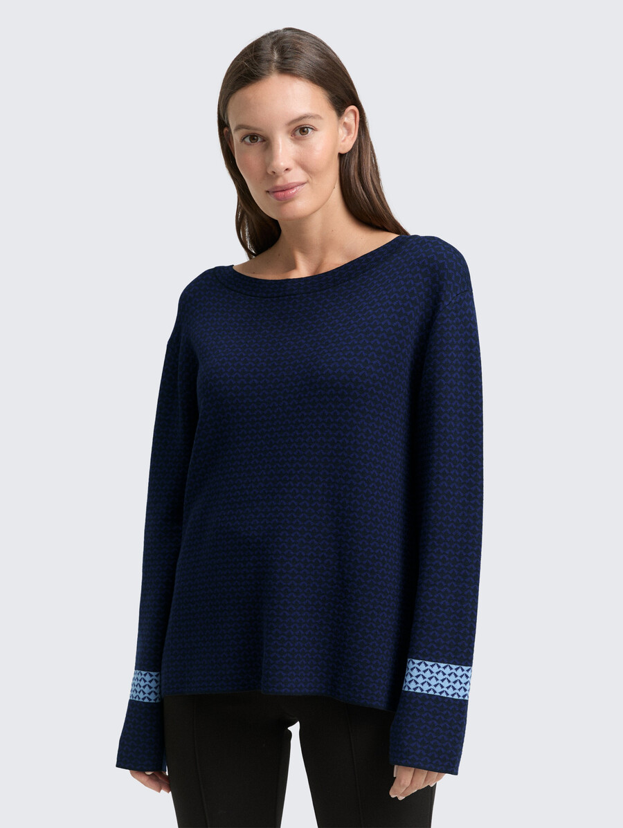 jersey holgado de punto jacquard
