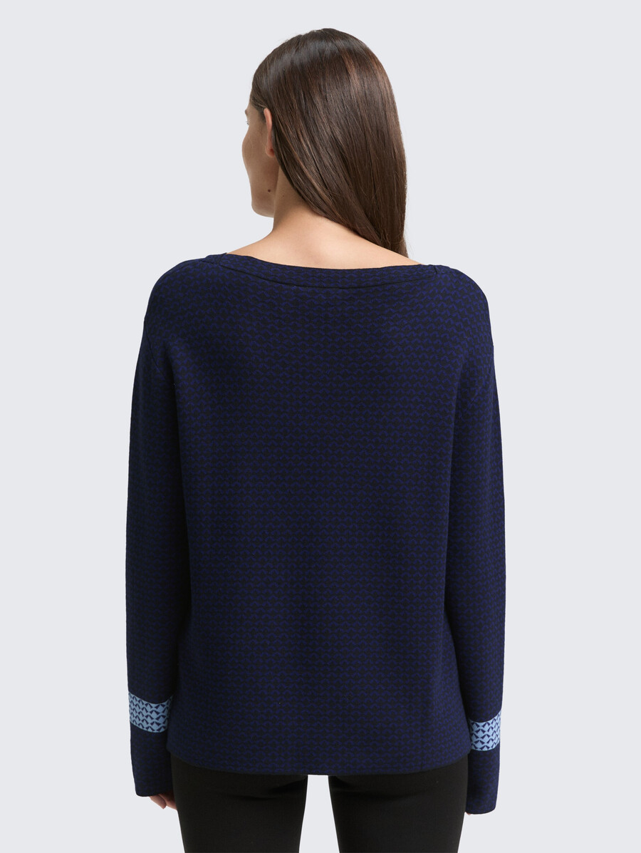 jersey holgado de punto jacquard