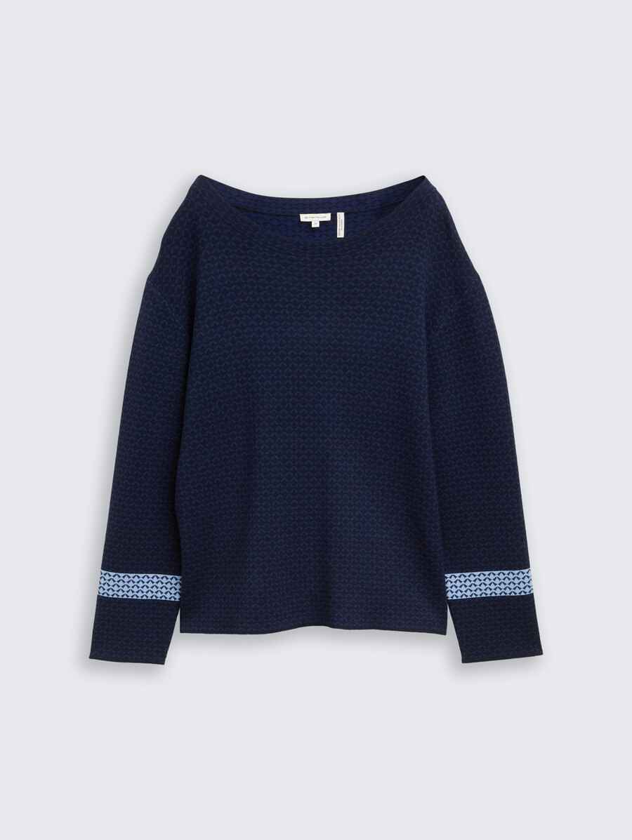 jersey holgado de punto jacquard