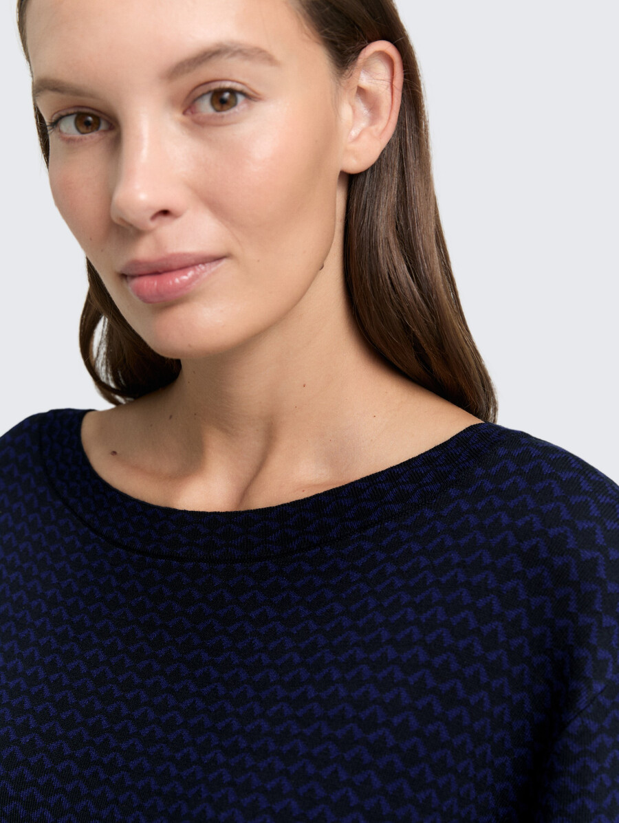 jersey holgado de punto jacquard