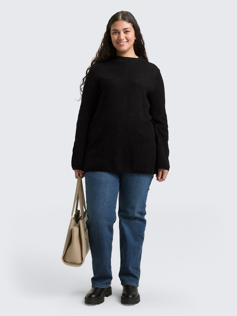 tallas grandes - jersey de punto con efecto brillo