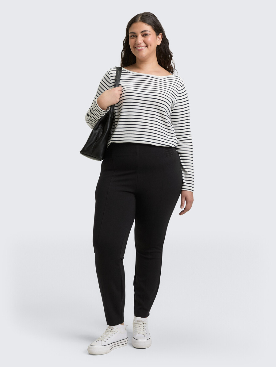 tallas grandes - pantalones treggings con cinturilla elástica