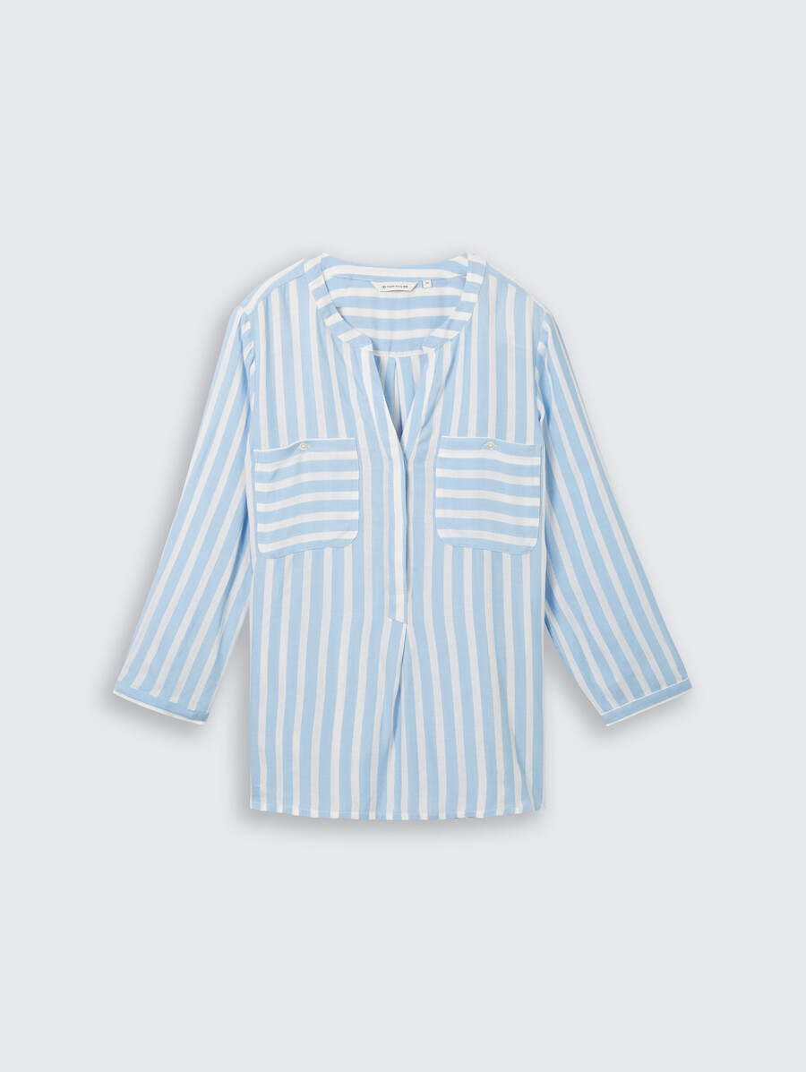 blusa de rayas con bolsillos