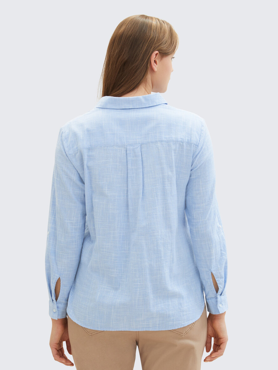 talla grande - blusa con bolsillos en el pecho