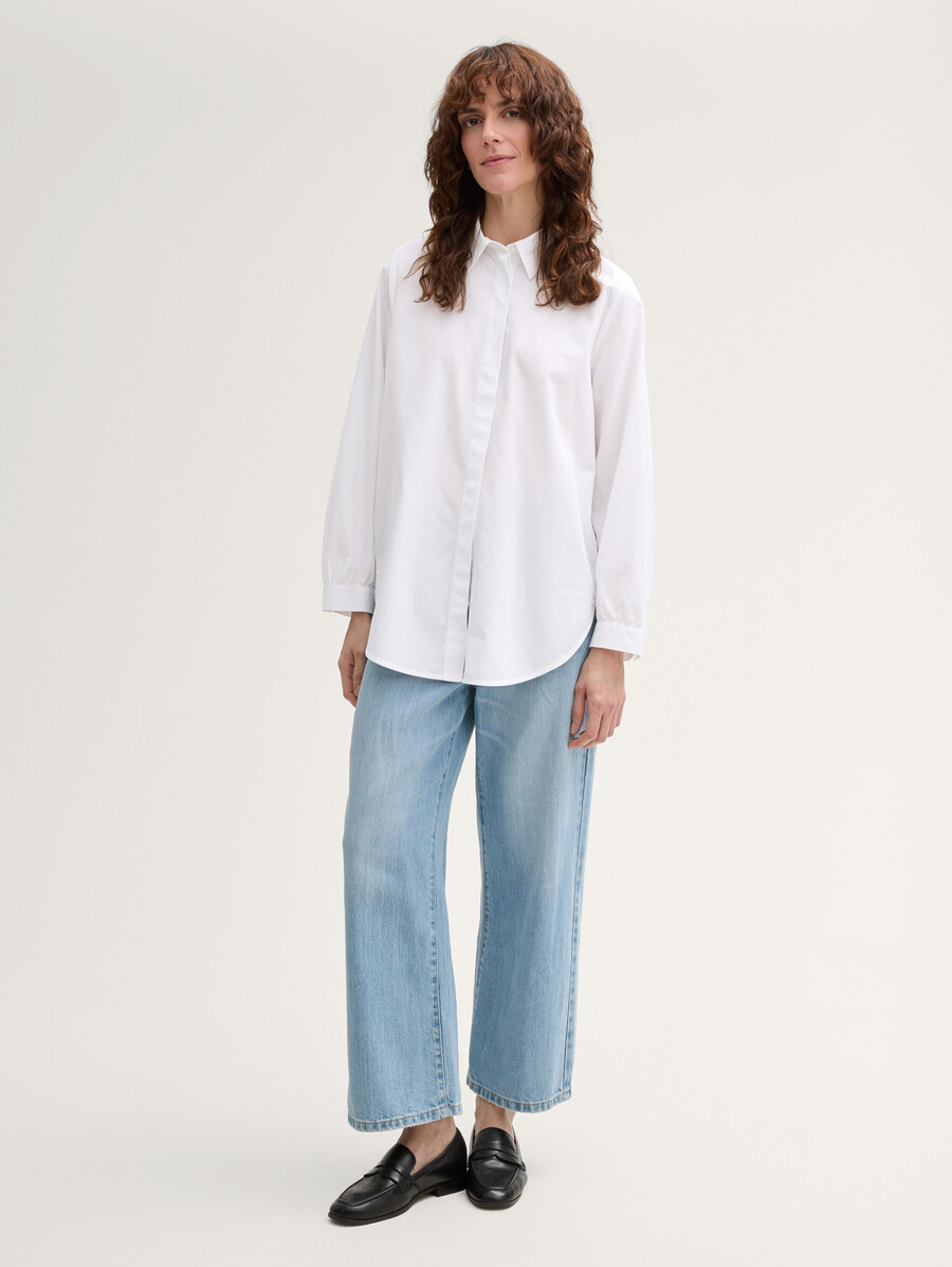 blusa holgada tipo camisa