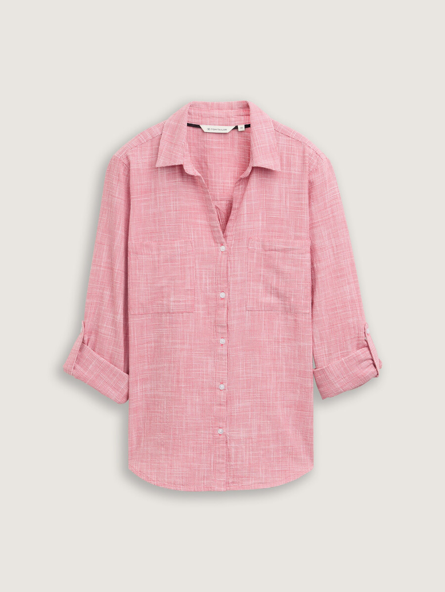 blusa con bolsillos en el pecho