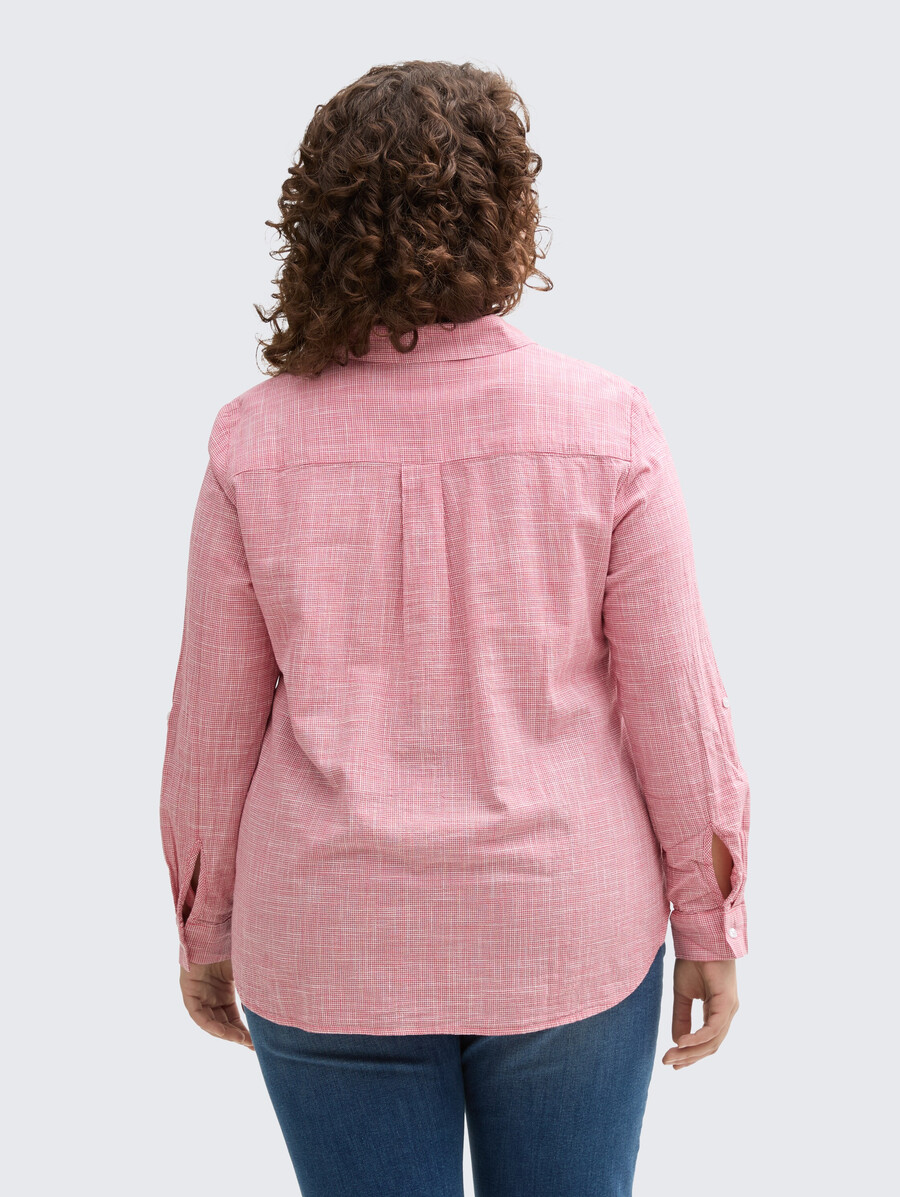 talla grande - blusa con bolsillos en el pecho