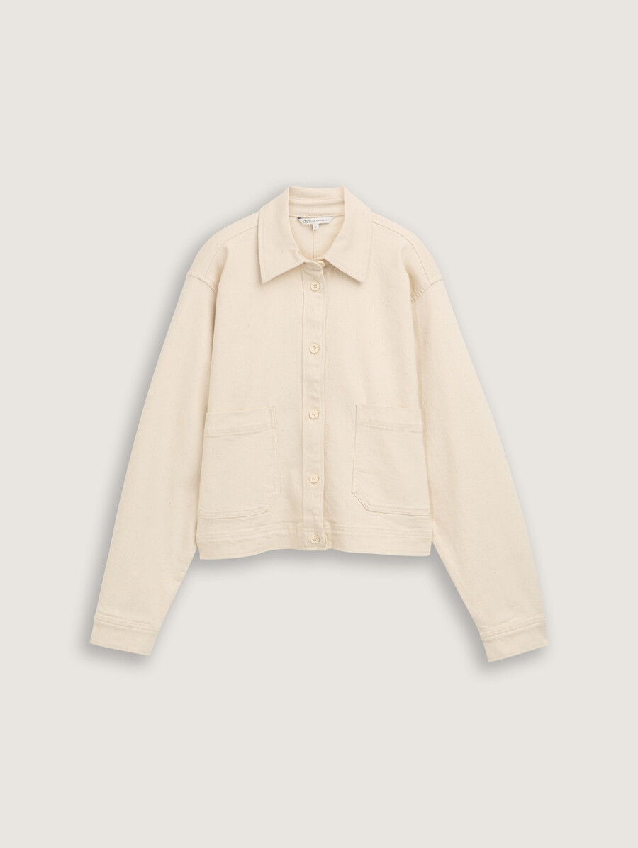 chaqueta tipo sobrecamisa con bolsillos