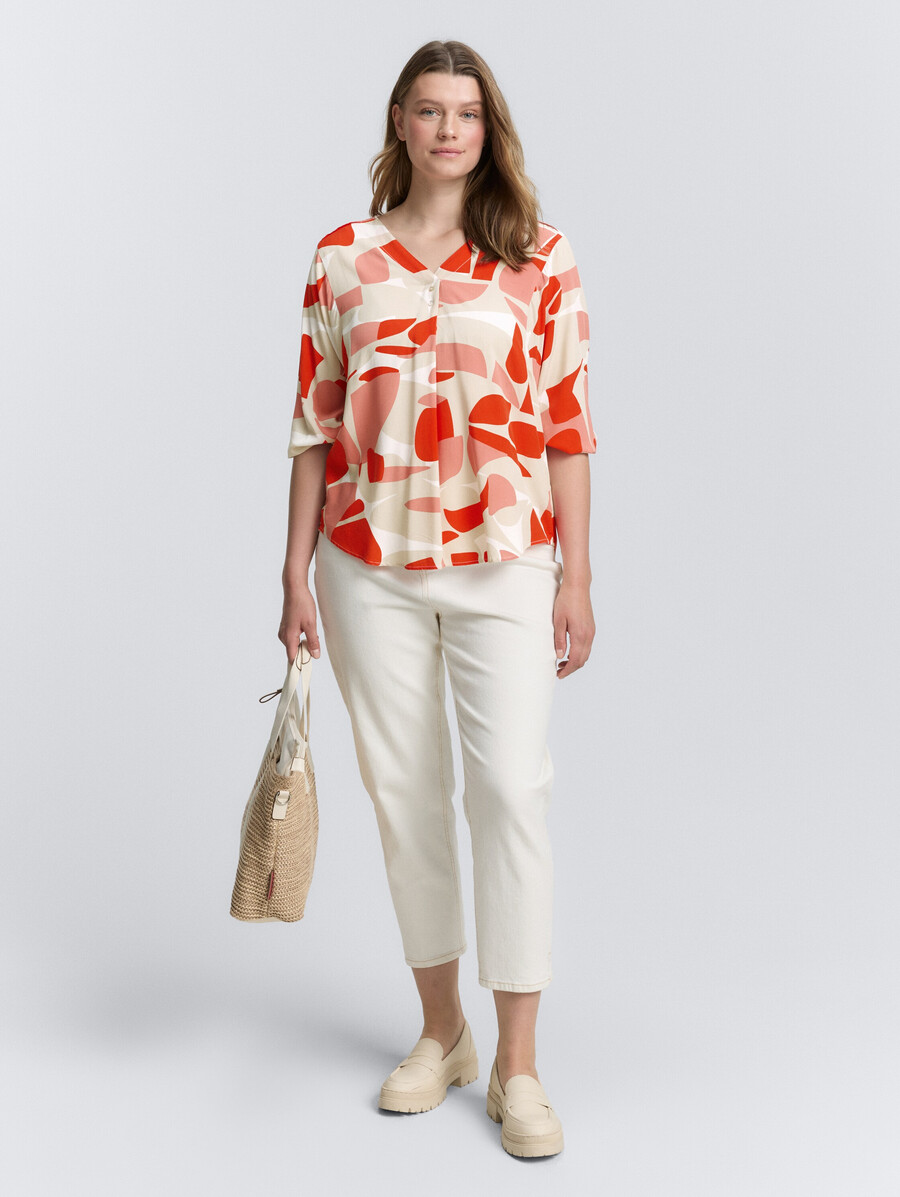 talla grande - blusa estampada