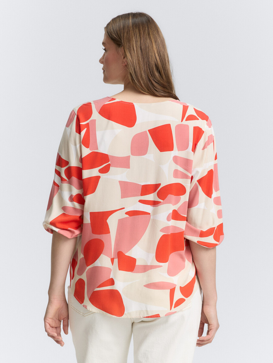 talla grande - blusa estampada
