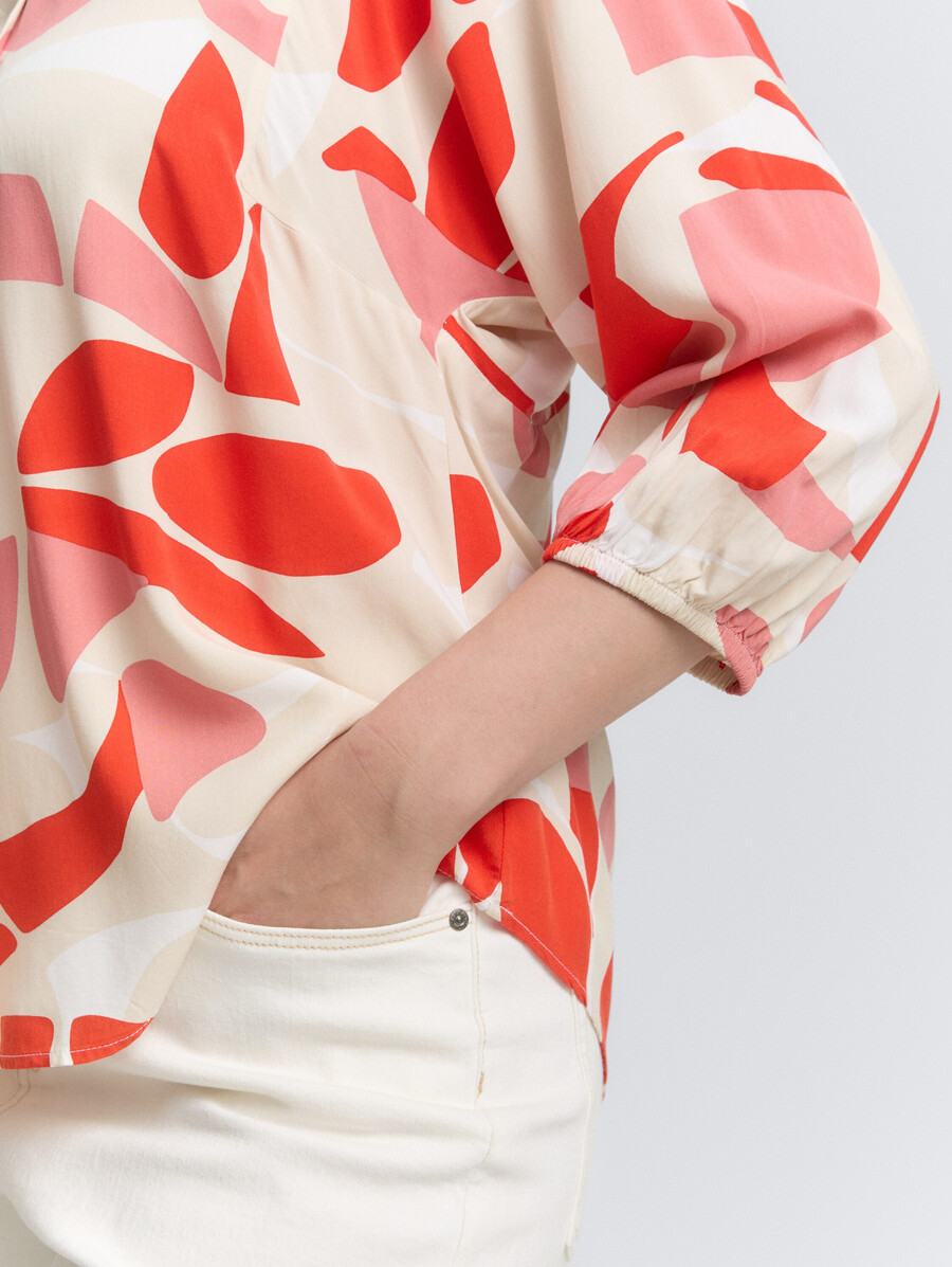 talla grande - blusa estampada