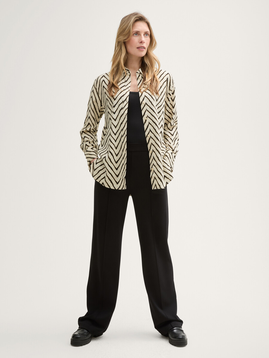 blusa oversize con lino