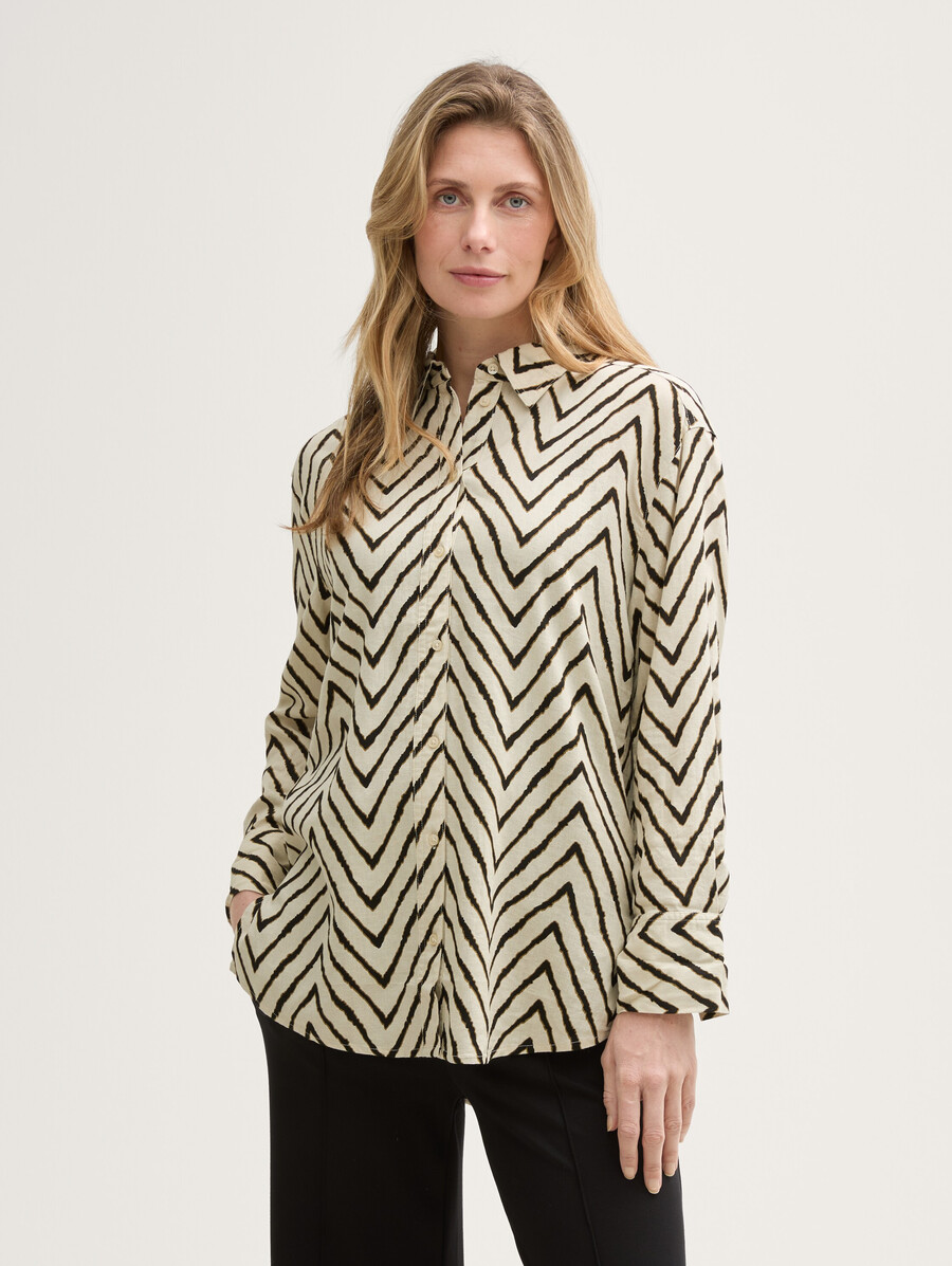 blusa oversize con lino