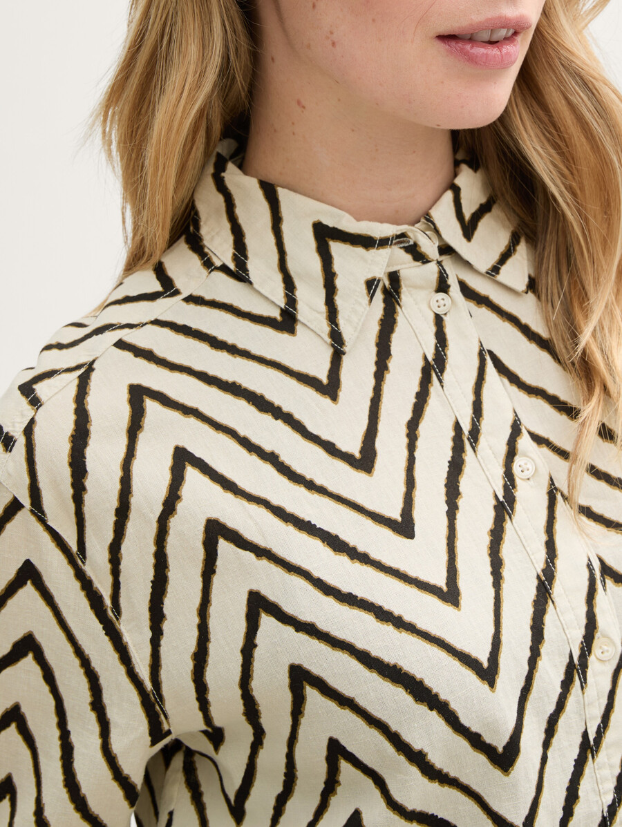 blusa oversize con lino