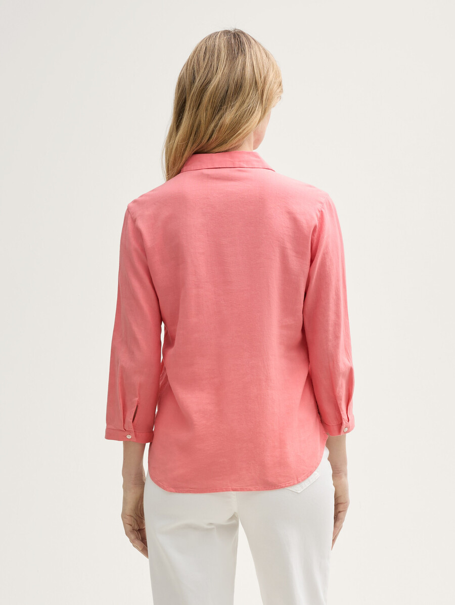 blusa camisera con contenido de lino