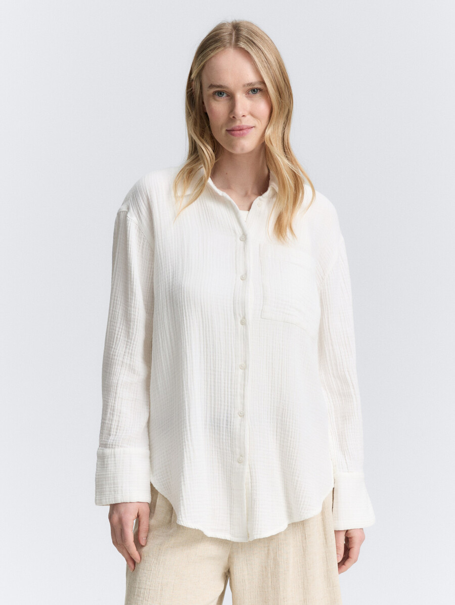 blusa de muselina oversize