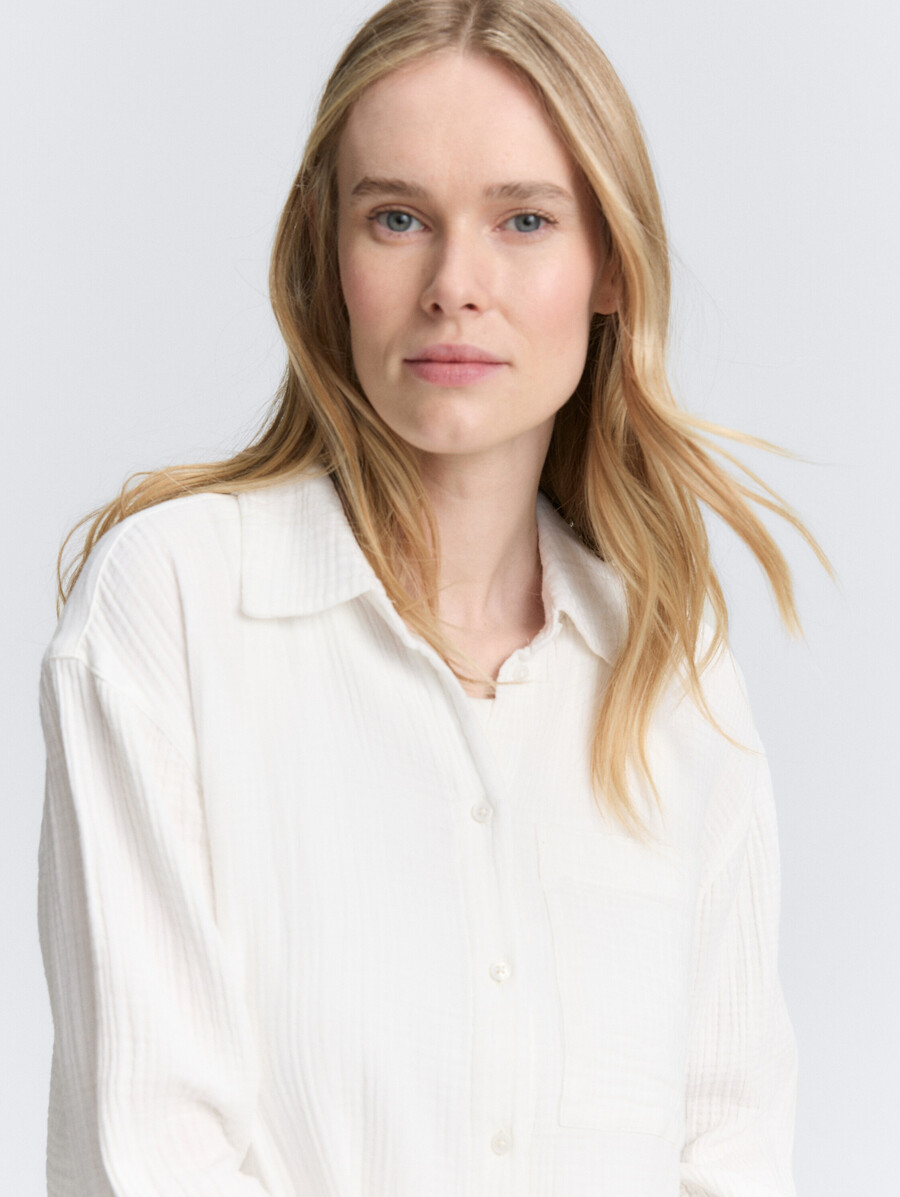 blusa de muselina oversize
