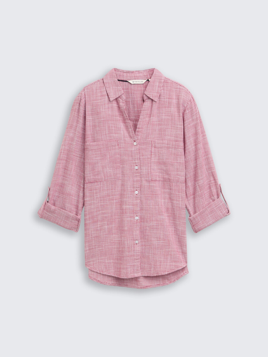 blusa con bolsillos en el pecho