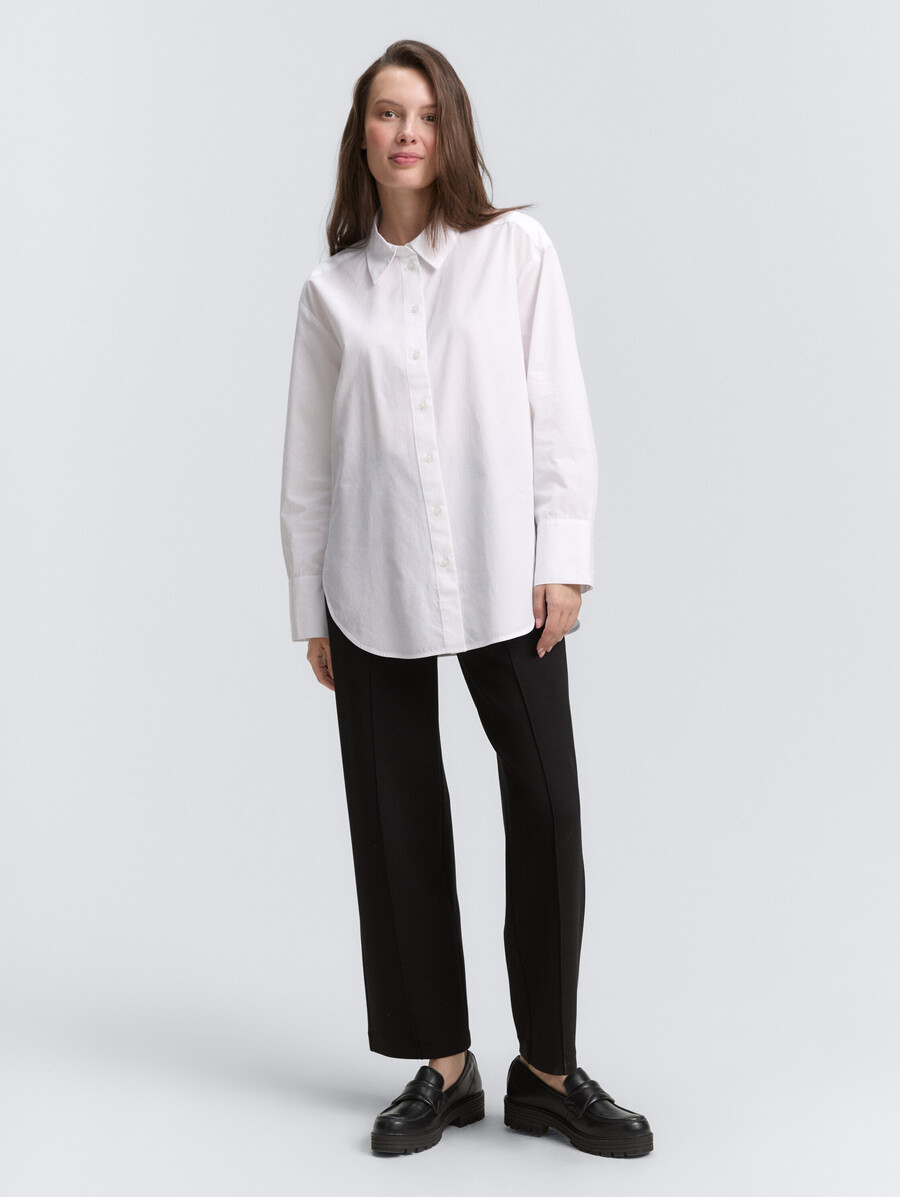 blusa holgada de popelina