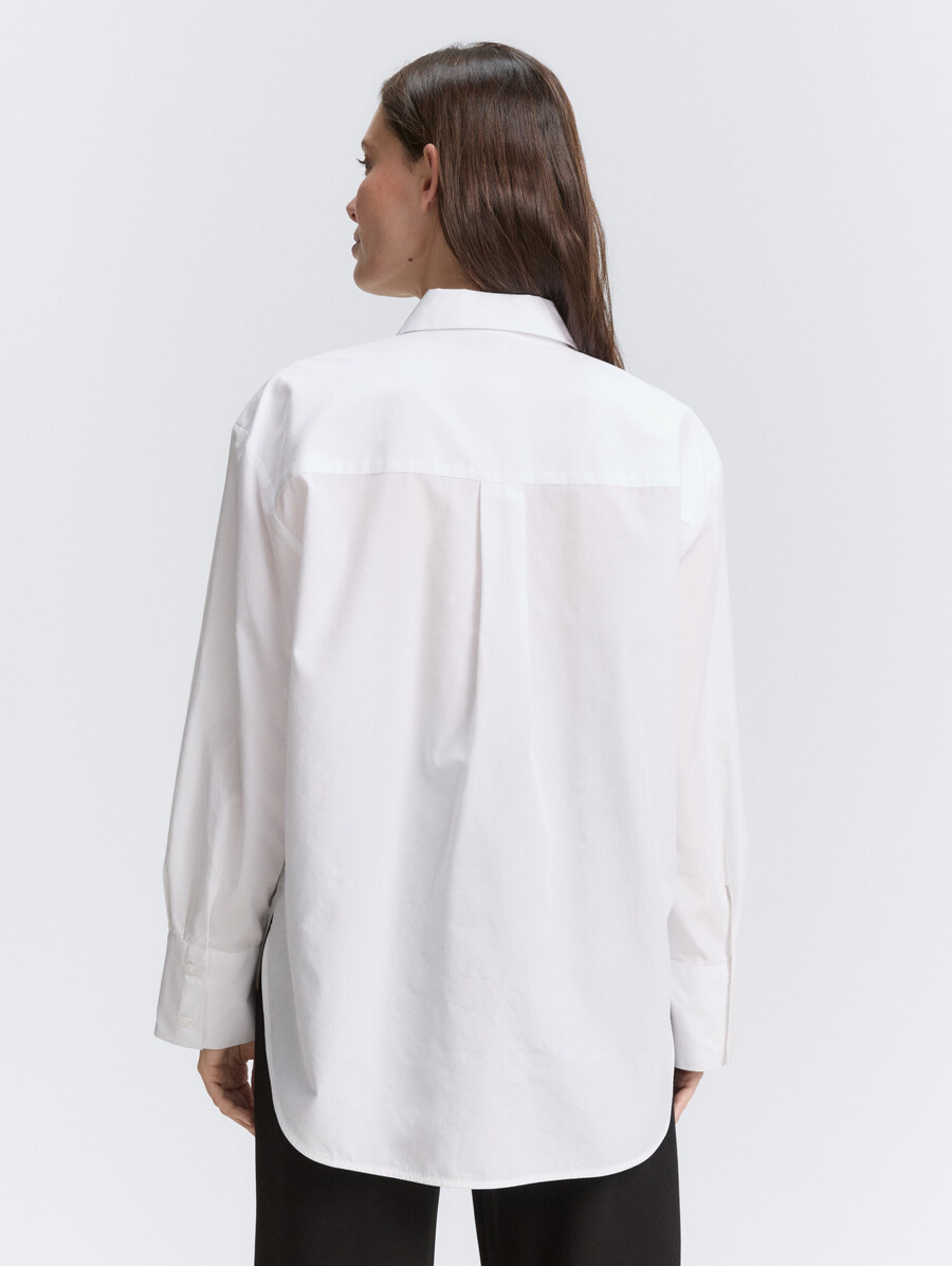 blusa holgada de popelina
