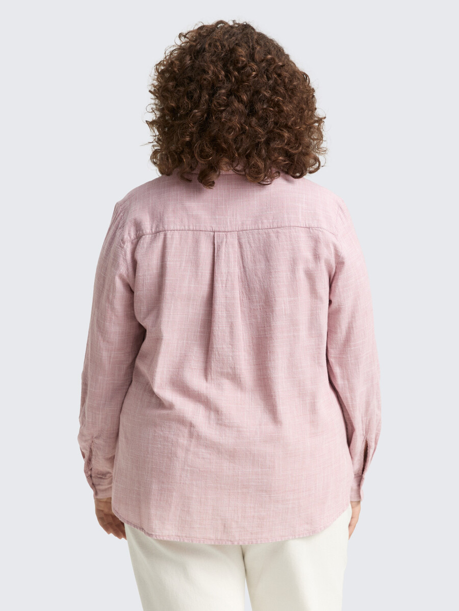 talla grande - blusa con bolsillos en el pecho