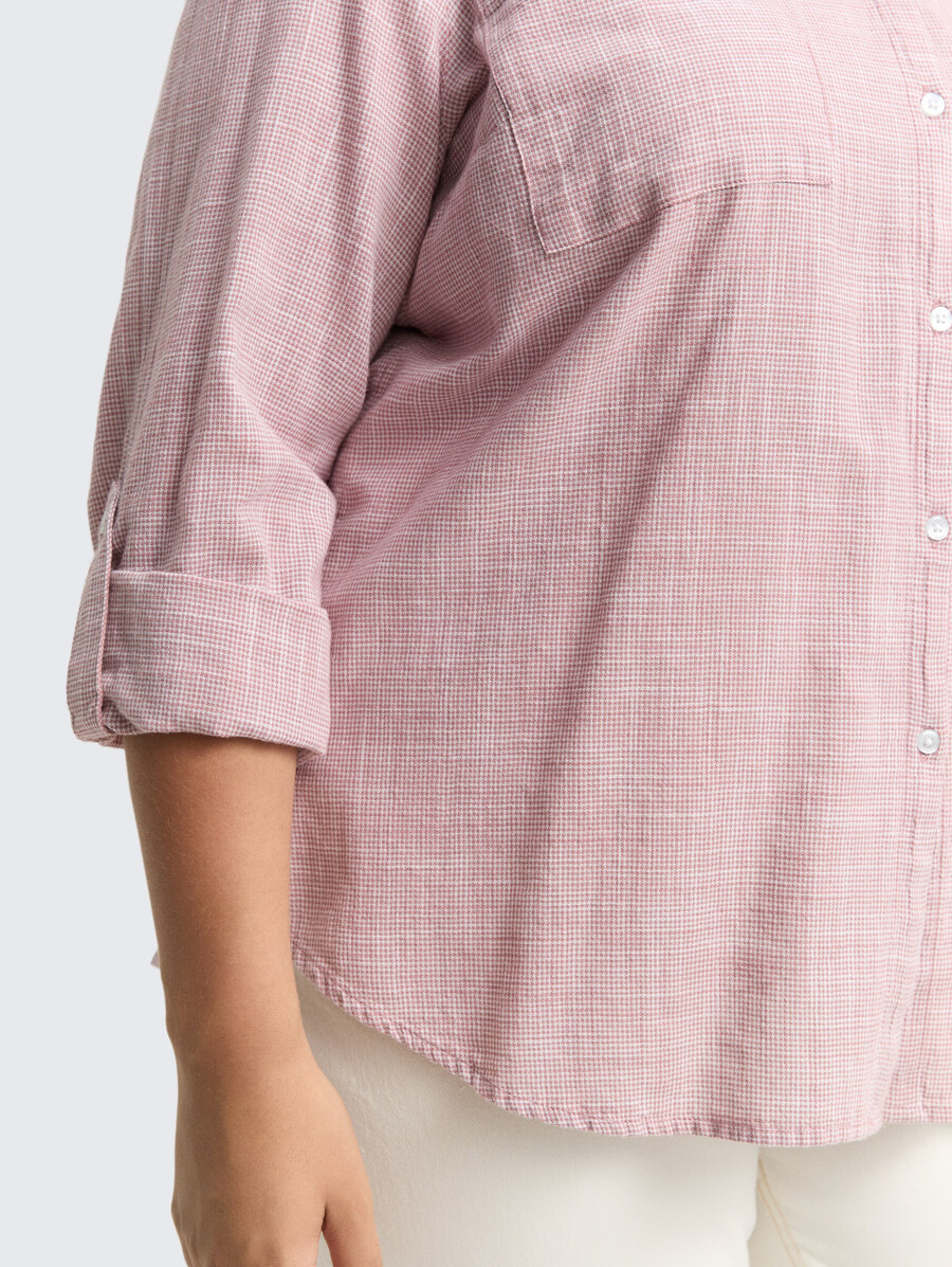 talla grande - blusa con bolsillos en el pecho