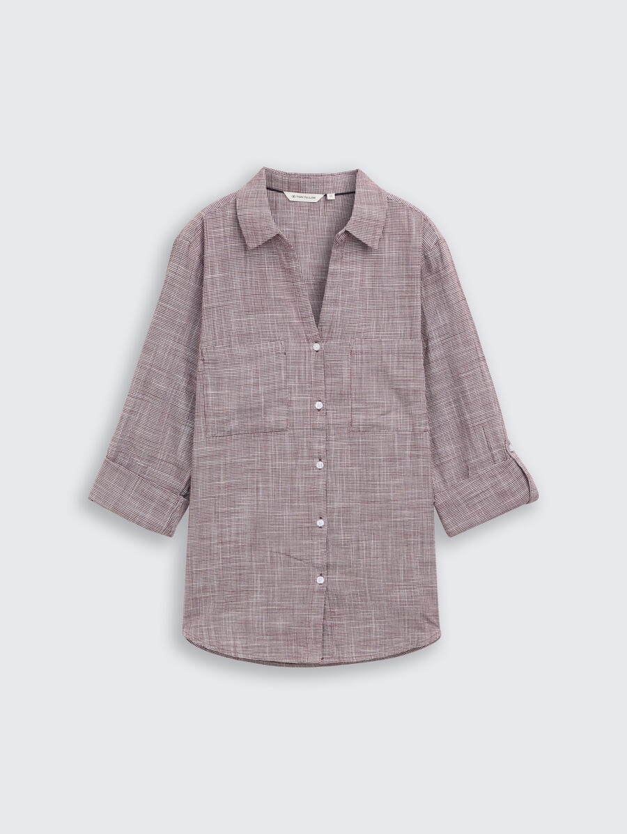 blusa con bolsillos en el pecho