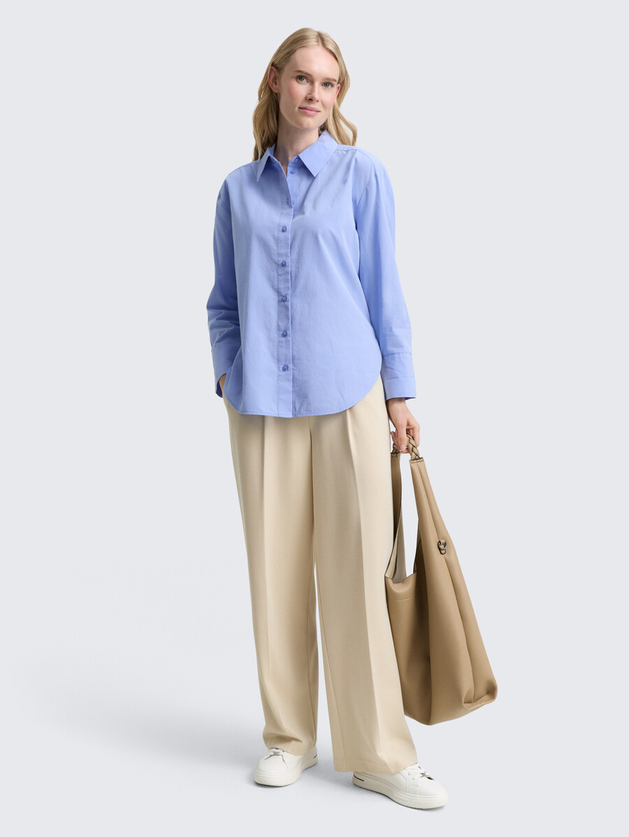 blusa holgada de popelina