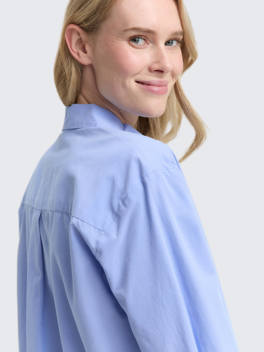 blusa holgada de popelina