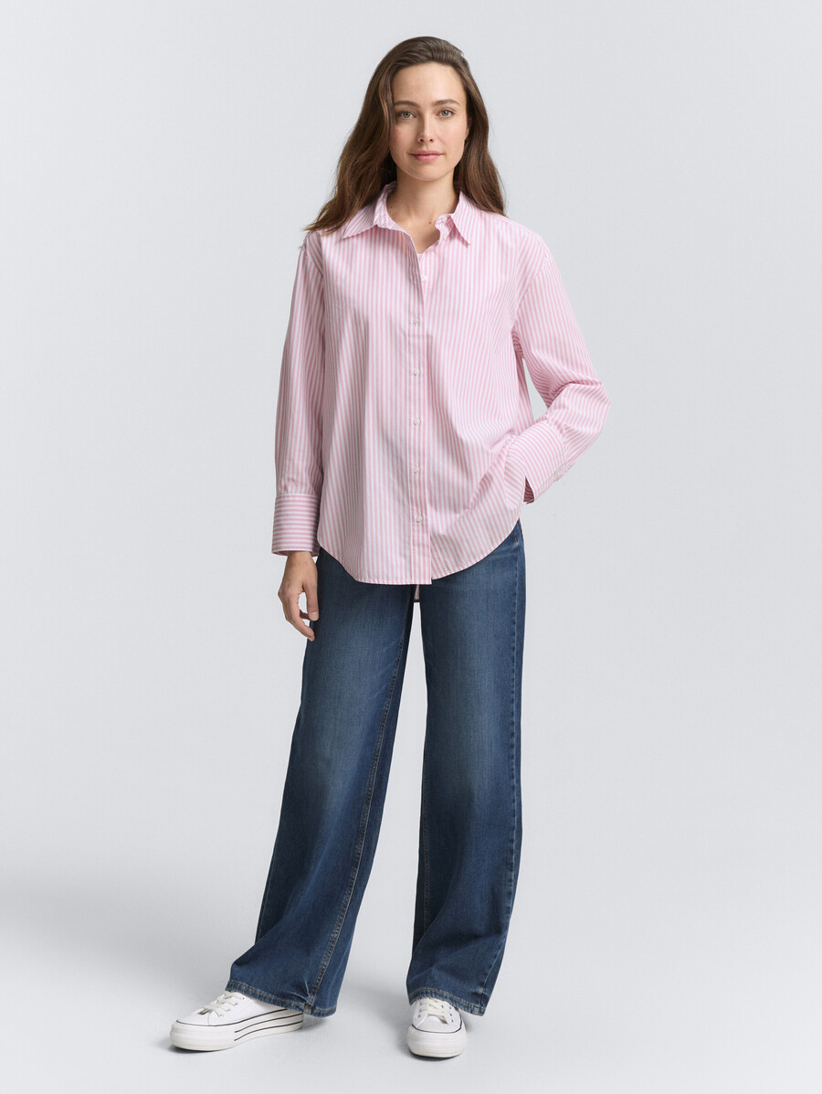 blusa holgada de popelina