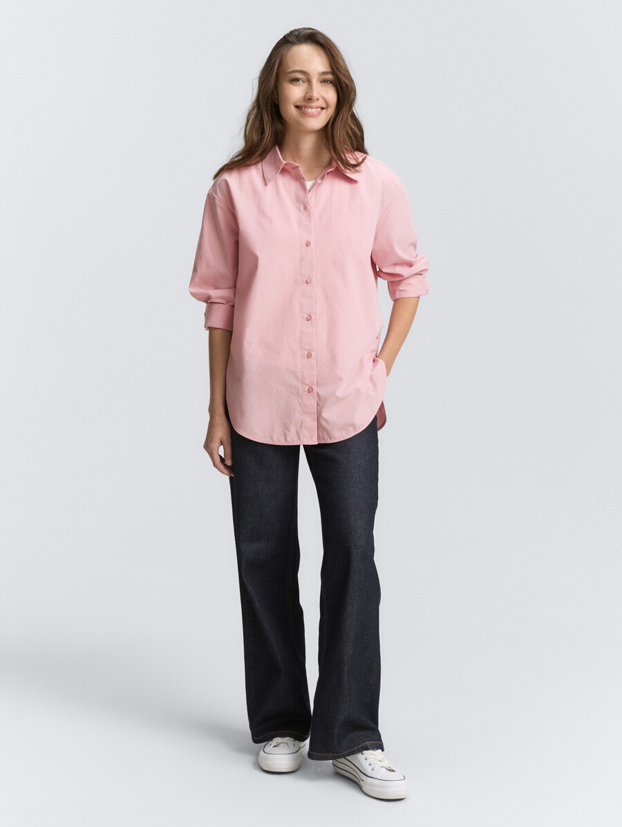 blusa holgada de popelina