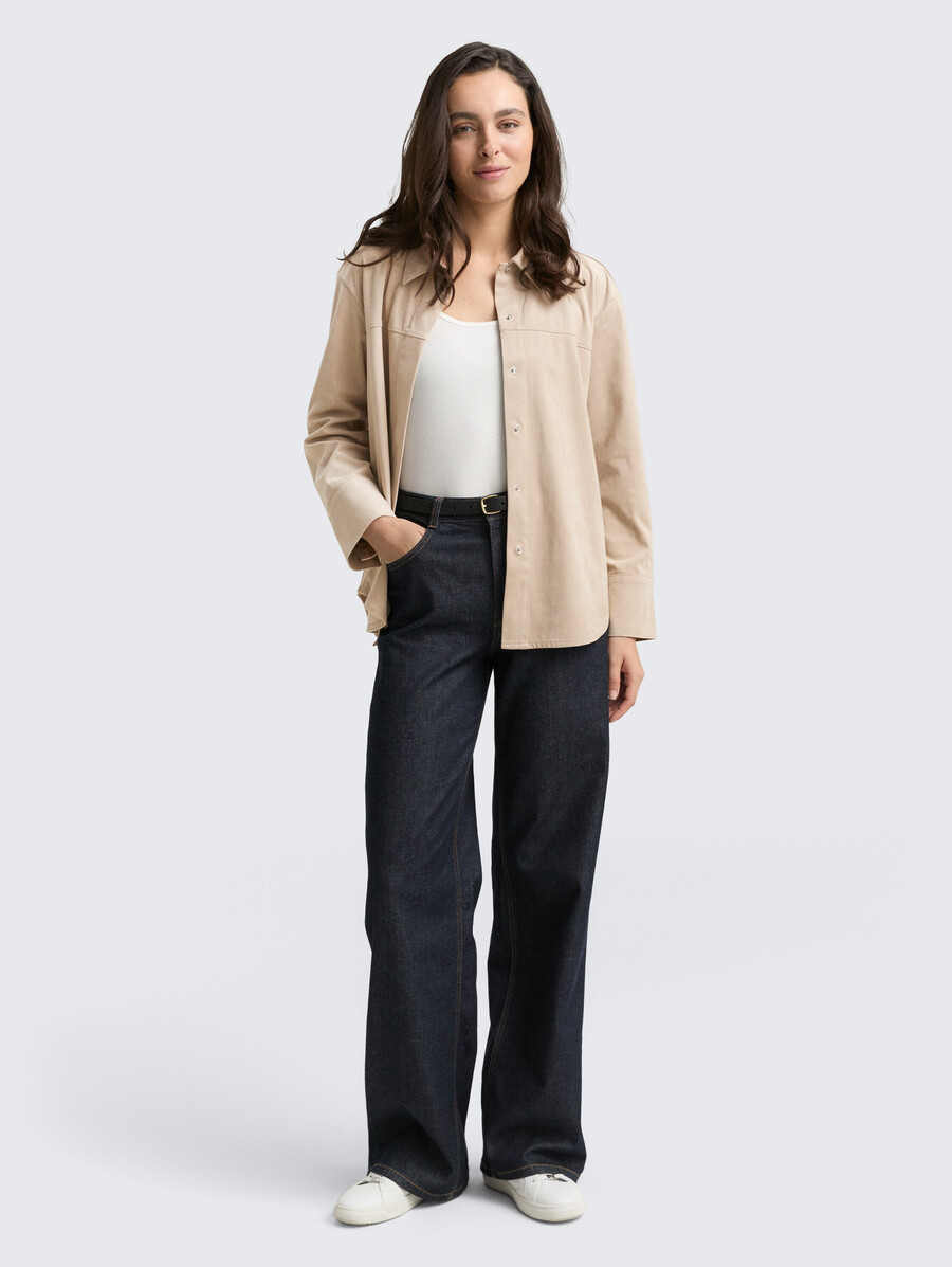 sobrecamisa con efecto ante