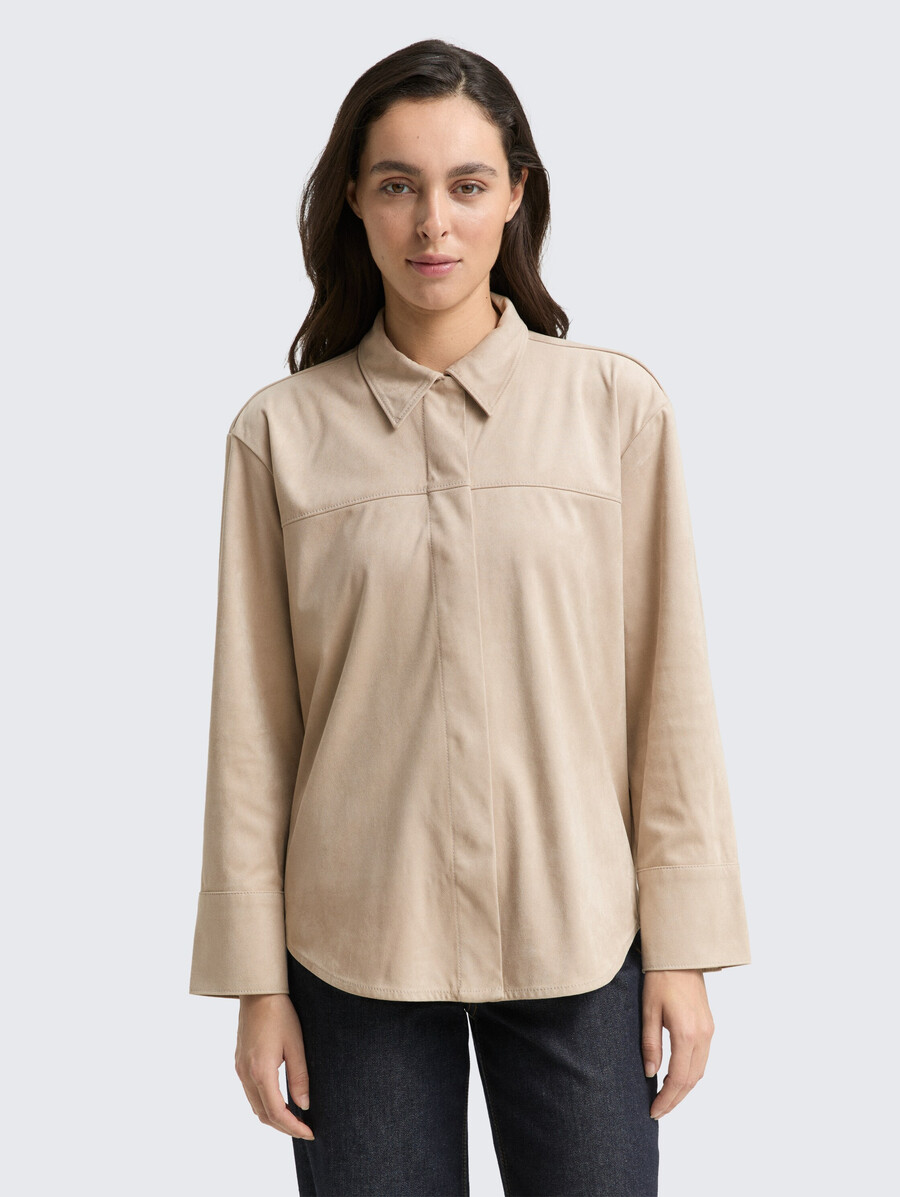 sobrecamisa con efecto ante