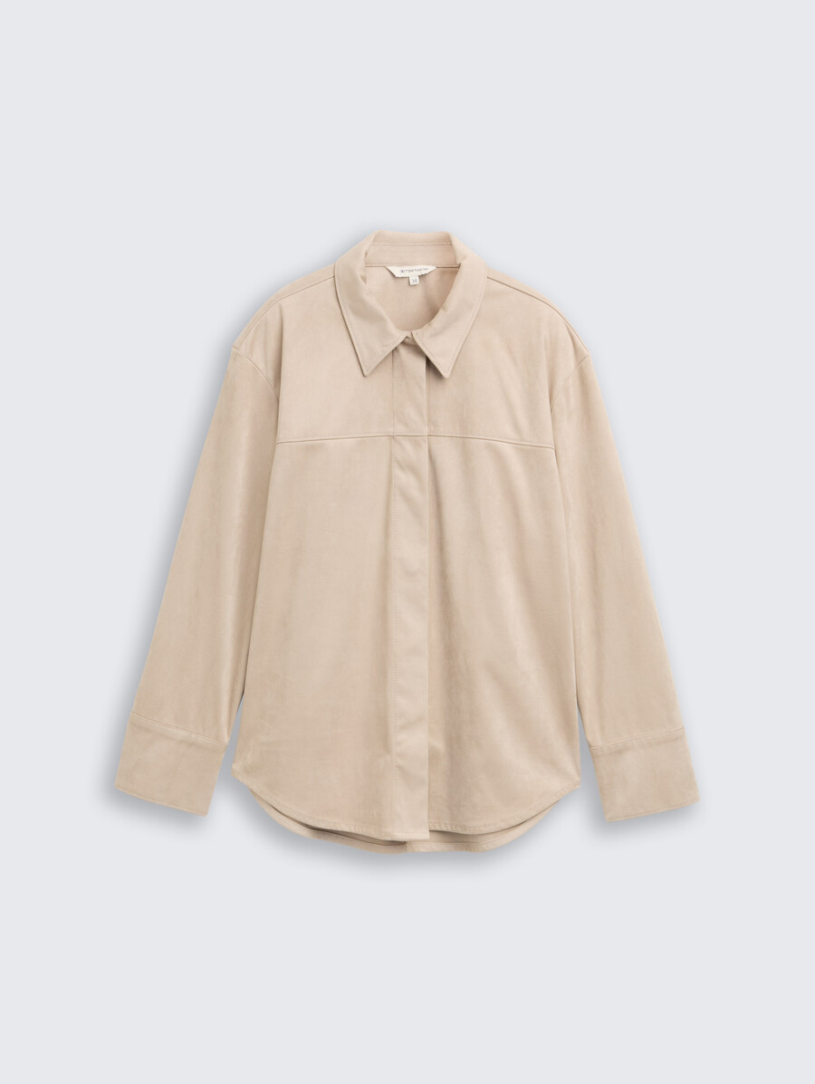 sobrecamisa con efecto ante