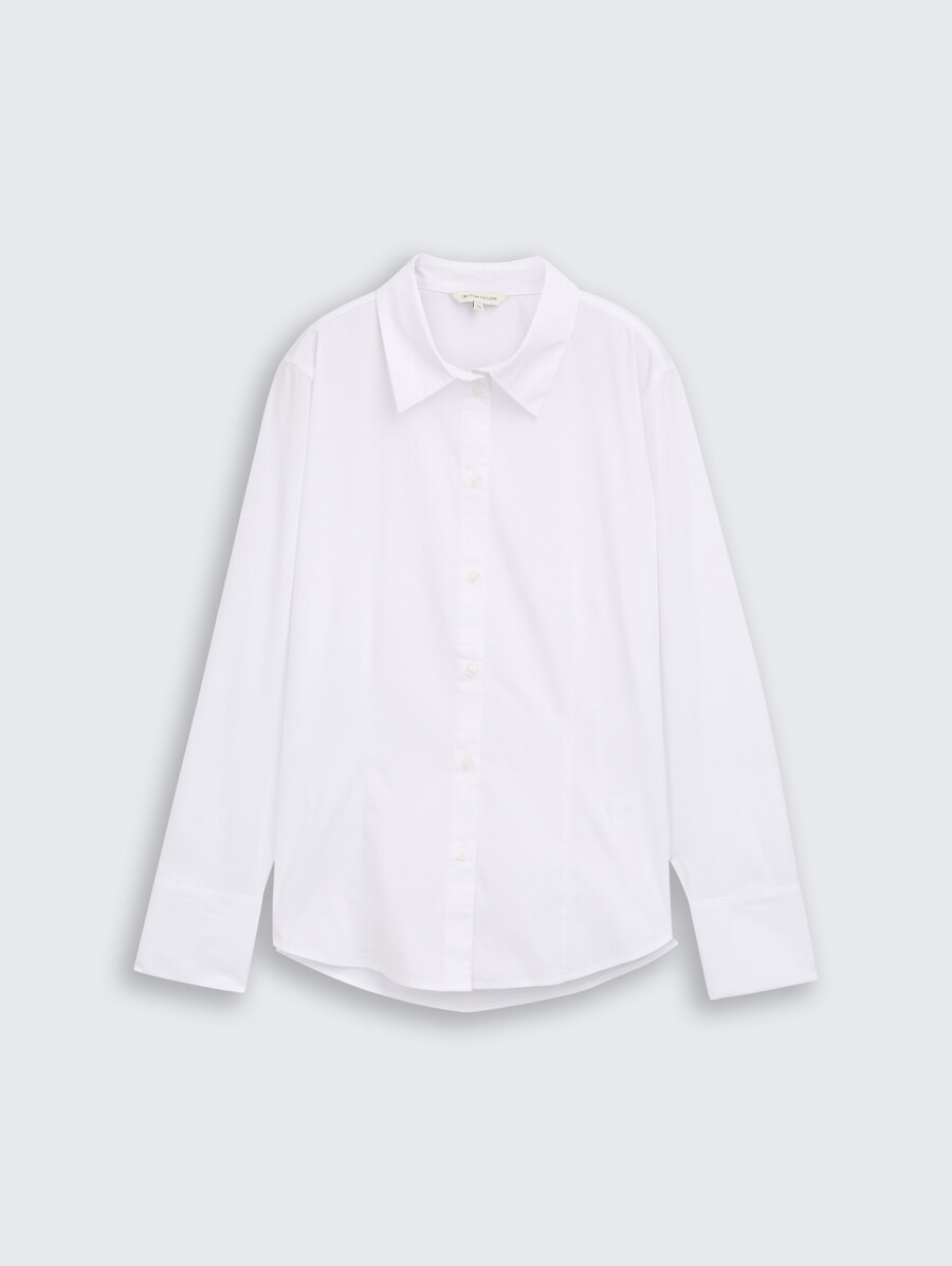 blusa camisera de popelina entallada