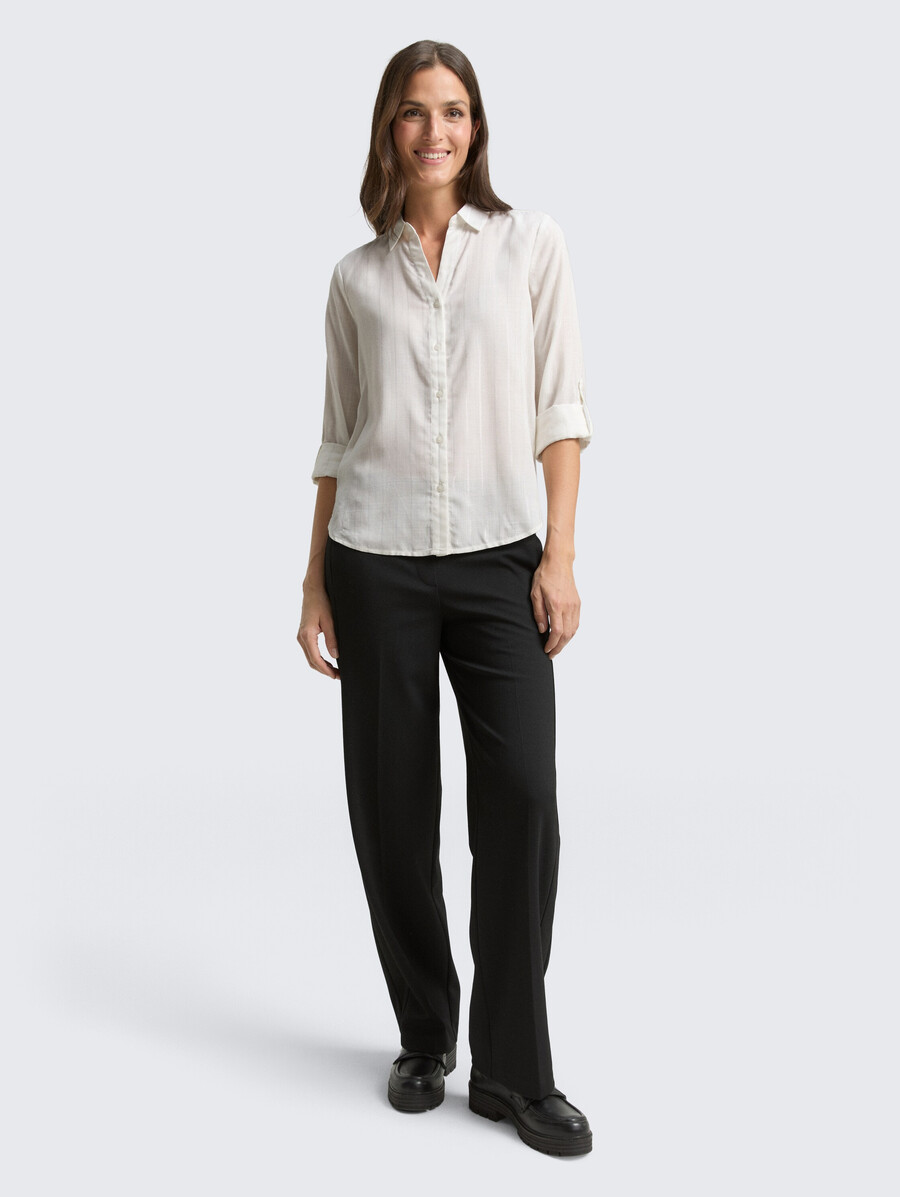 blusa con rayas efecto brillo