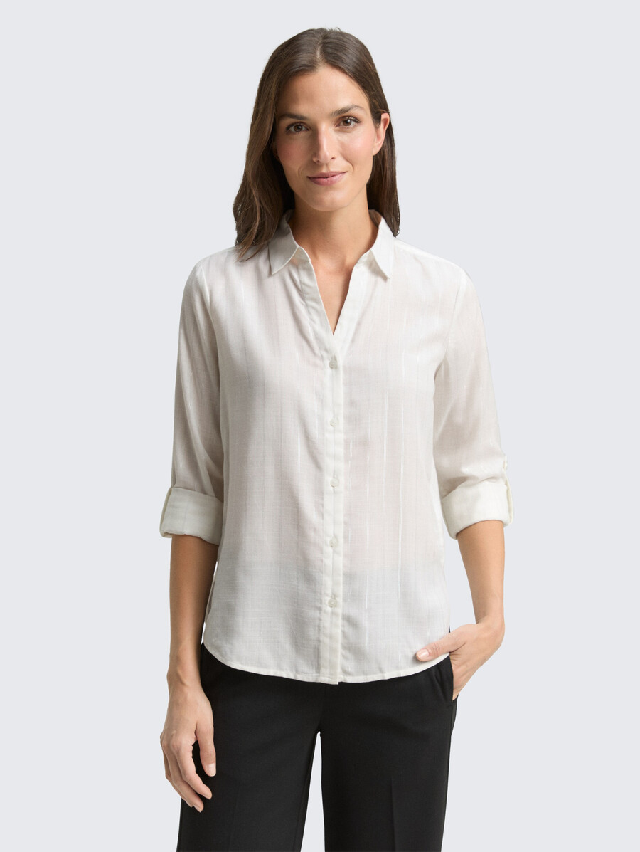 blusa con rayas efecto brillo